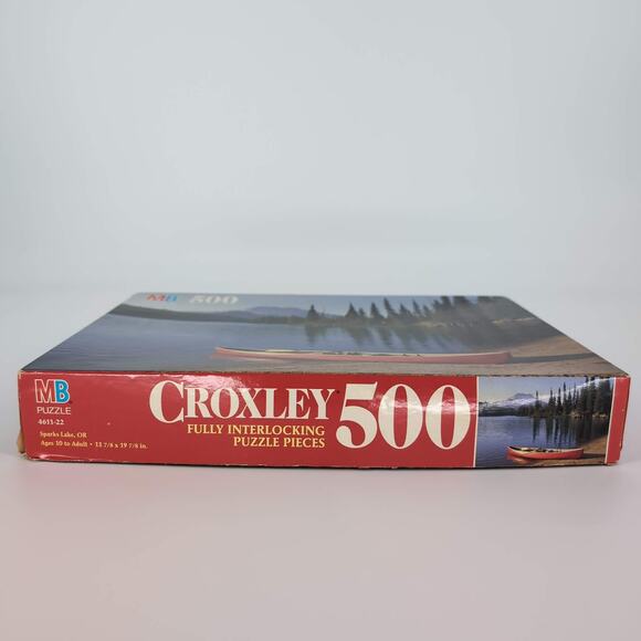 MB Milton Bradley 500 Fully Interlocking Piece Sparks Lake, OR Jigsaw Puzzle GUC - Picture 4 of 10